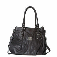I Medici ESTESO Soft Leather Large Tote Bag, Handbag in Dark Brown