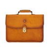 Pratesi Bruce Range Cerreto Guidi Men's Flap Over Leather Briefcase for Men in Cognac