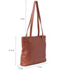 Sizes of I Medici Pavia Large Tote Bag in Brown