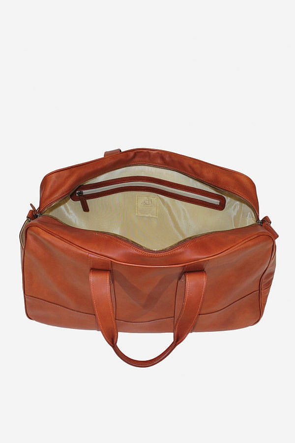 Terrida Marco Polo BELLINI 20" Leather Duffle Bag Travel Carry on Bag in Brown