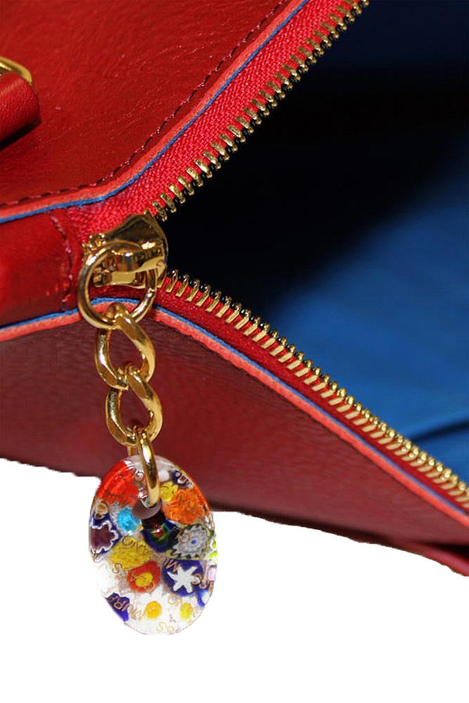 Terrida Murano Collection Slim Briefcase for Women in Red