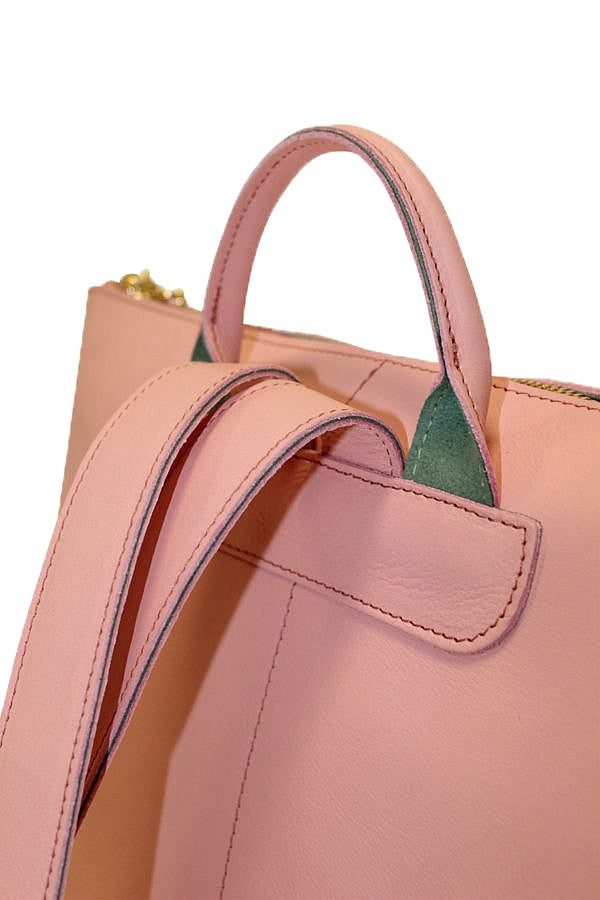 Terrida Murano Collection Aurora Square Backpack Bag in Pink