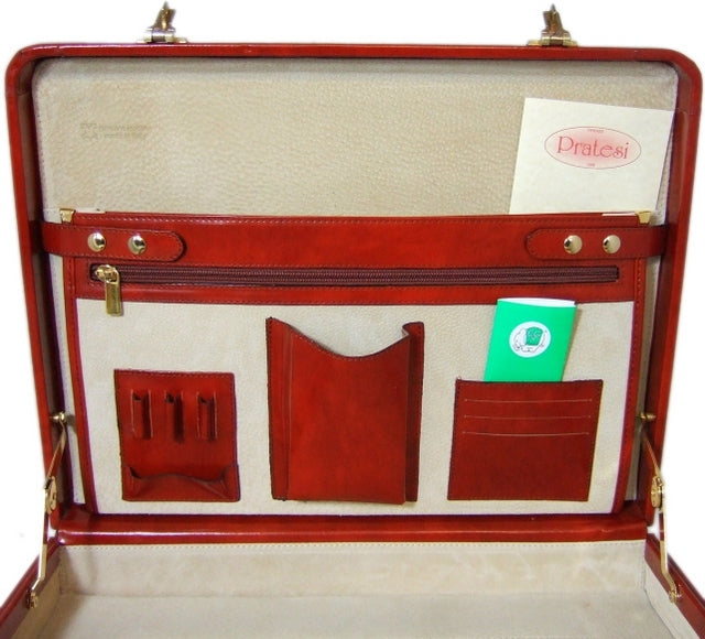 Pratesi Radica Range Federico da Montefeltro 3.5" Attach Case, Hard Sided Briefcase in Black