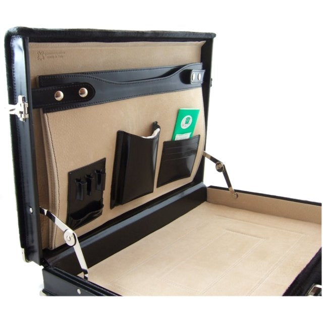 Pratesi Radica Range Machiavelli, Attache Case, Hardsided Slim Briefcase in Cherry
