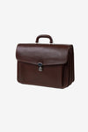 Terrida Marco Polo Veronese Leather Briefcase, Work Bag With Key Lock