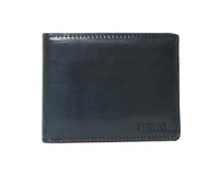 I Medici Bifold Wallet for Men, Card Case with ID Window in Black