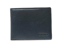 I Medici Bifold Mens Wallet with ID Window and Credit Card Flap in Black