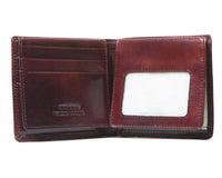 I Medici Bifold Credit Card Wallet for Men, ID Window, Opened
