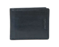 I Medici Bifold Mens Wallet With Card Pockets and ID Window in Black