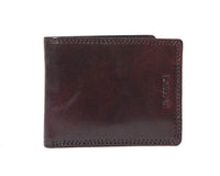 I Medici Bifold Mens Wallet With Card Pockets and ID Window in Chocolate