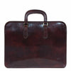 I Medici Palermo Single Gusset Slim Briefcase, Document Case in Chocolate