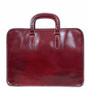 I Medici Palermo Single Gusset Slim Briefcase, Document Case in Red