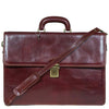 Strap of I Medici Lorenzo Italian Triple Compartment Briefcase, Business Bag