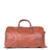 I Medici 18" Small Italian Leather Duffel Bag, Travel Luggage in Matte-Brown