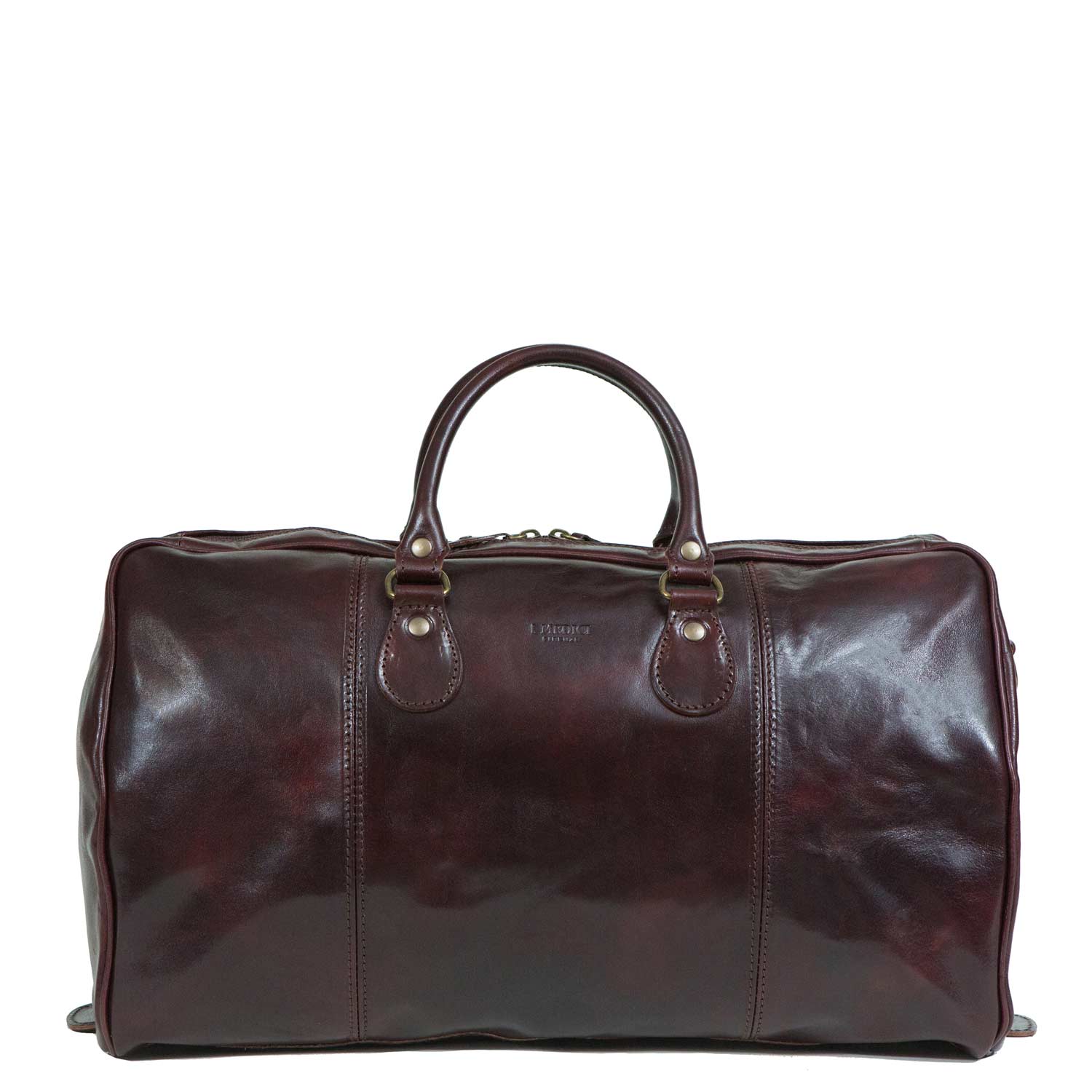 italian leather men's travel bags Small Italian Leather Duffel Bag, Travel Luggage