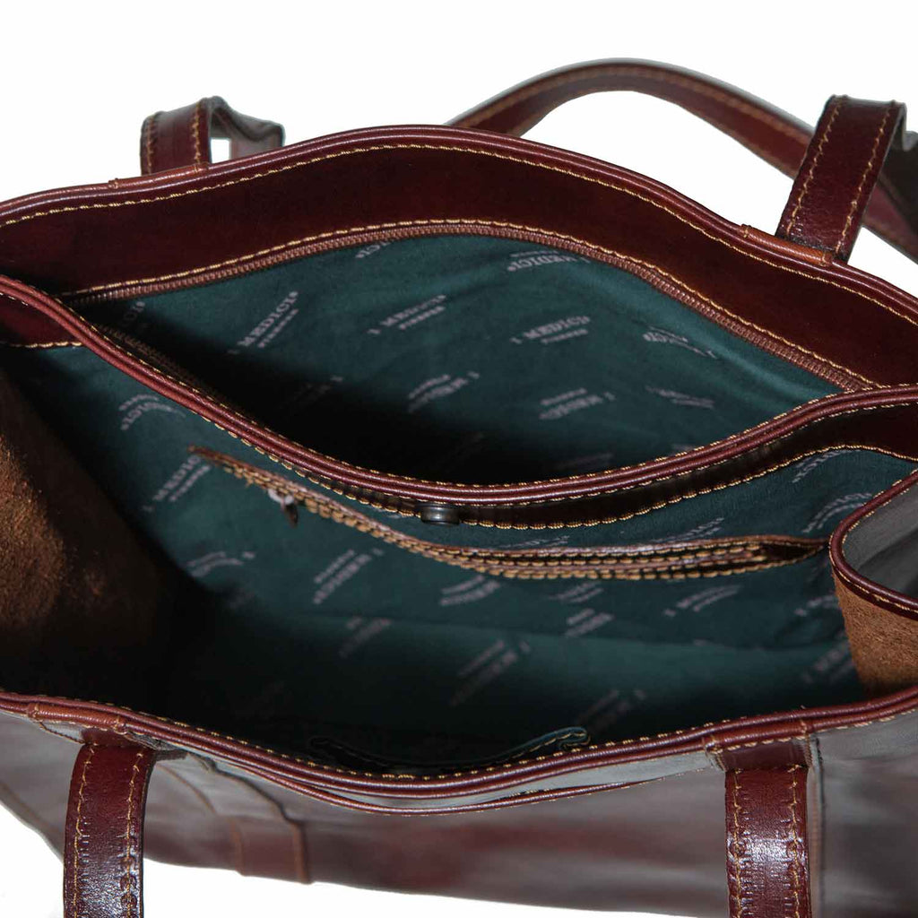 Inside of I Medici MEZZO Medium Leather Tote Bag, Handbag