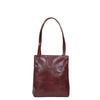 I Medici CARINO Leather Tote Bag, Italian Womens Backpack, Handbag in Brown
