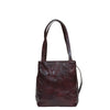 I Medici CARINO Leather Tote Bag, Italian Womens Backpack, Handbag in Chocolate