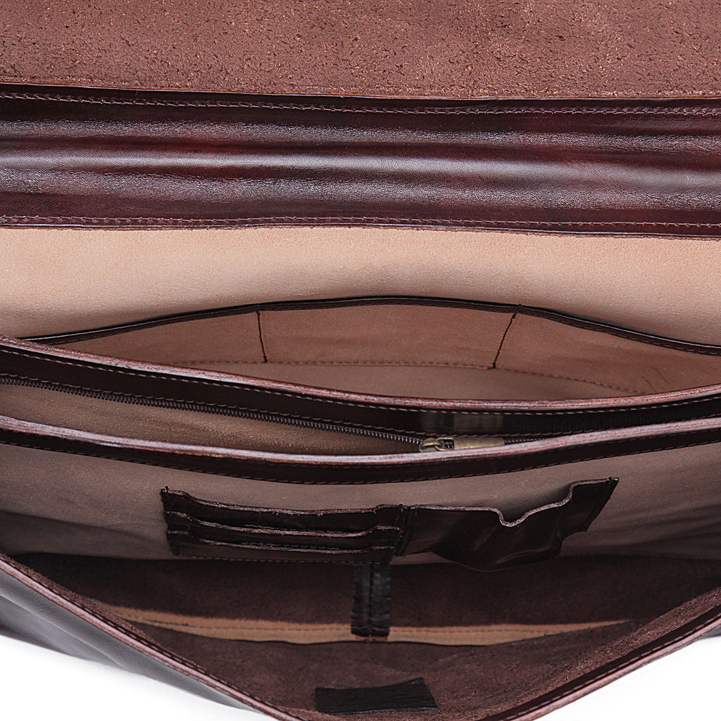 Briefcases elegant in real leather with lock, handmade by italian artisan  for keep your your - DAF&DREAM