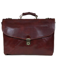 I Medici The Spacious Italian Leather Briefcase 2 in Brown