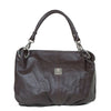 I Medici DOLCE Soft Leather Shopper Handbag, Tote Bag in Dark Brown