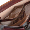 Inside of I Medici Cartellone Indy Leather Briefcase Laptop Case