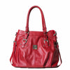 I Medici ESTESO Soft Leather Large Tote Bag, Handbag in Red