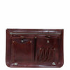 I Medici Cartella Nottolini Italian Leather Small Briefcase, Opened
