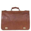 I Medici Cartella Nottolini Italian Leather Large Briefcase in Brown