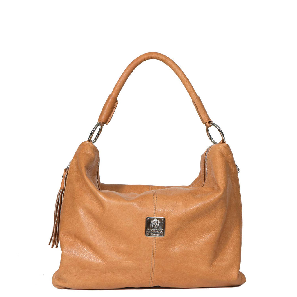 I Medici Bruna Italian Handbag, Shoulder Tote for Women in Brown