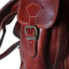 Side Pocket ofI Medici Rugged Elegance Italian Leather Backpack