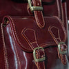 Pocket ofI Medici Rugged Elegance Italian Leather Backpack