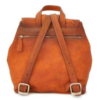 Rear of Pratesi Bruce Range Gaville Leather Backpack, Flap Over Pocket