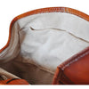 Inside of Pratesi Bruce Range Gaville Leather Backpack, Flap Over Pocket