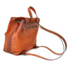 Side of Pratesi Bruce Range Gaville Leather Backpack, Flap Over Pocket