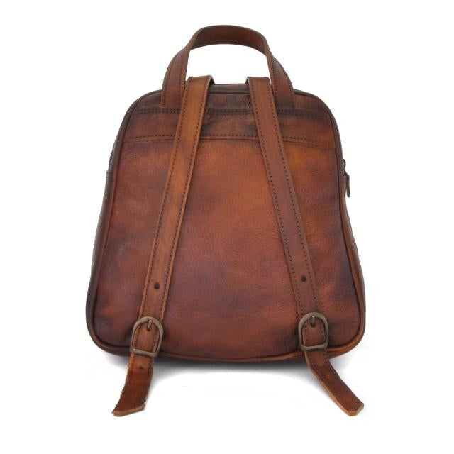 Rear of Pratesi Bruce Range Sirmione Leather Backpack
