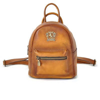 Pratesi Bruce Range Montegiovi Small Leather Backpack in Cognac