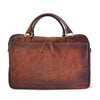 Rear of Pratesi Bruce Range Montalcino Top Zip Leather Briefcase for Men