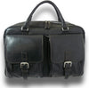 Pratesi Bruce Range Montalcino Top Zip Leather Briefcase for Men in Black