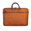 Rear of Pratesi Bruce Range Cortona Double Compartment Leather Briefcase