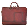 Pratesi Bruce Range Cortona Double Compartment Leather Briefcase in Burgundy