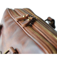 Zipper of Pratesi Bruce Range Magliano U-Zip Leather Briefcase, Top Handle Work Bag