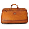 Pratesi Bruce Range Transiberiana Grande Rolling Duffle Bag 24" Leather Travel Bag in Cognac