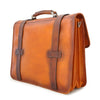 Rear of Pratesi Bruce Range Vallombrosa Double compartment Leather Briefcase