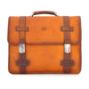 Pratesi Bruce Range Vallombrosa Double compartment Leather Briefcase in Cognac
