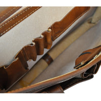 Inside of Pratesi Bruce Range Secchieta Briefcase, Leather Messenger Bag
