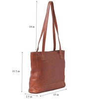 Sizes of I Medici Pavia Large Tote Bag in Brown