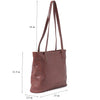 Sizes of I Medici Pavia Large Tote Bag in Chocolate