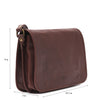 Sizes of I Medici Asti Small Messenger Bag in Chocolate
