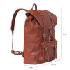 Sizes of I Medici Trapani Large Backpack in Brown